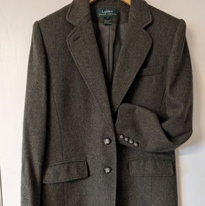Vintage Ralph Lauren Olive tweed Wool Blazer